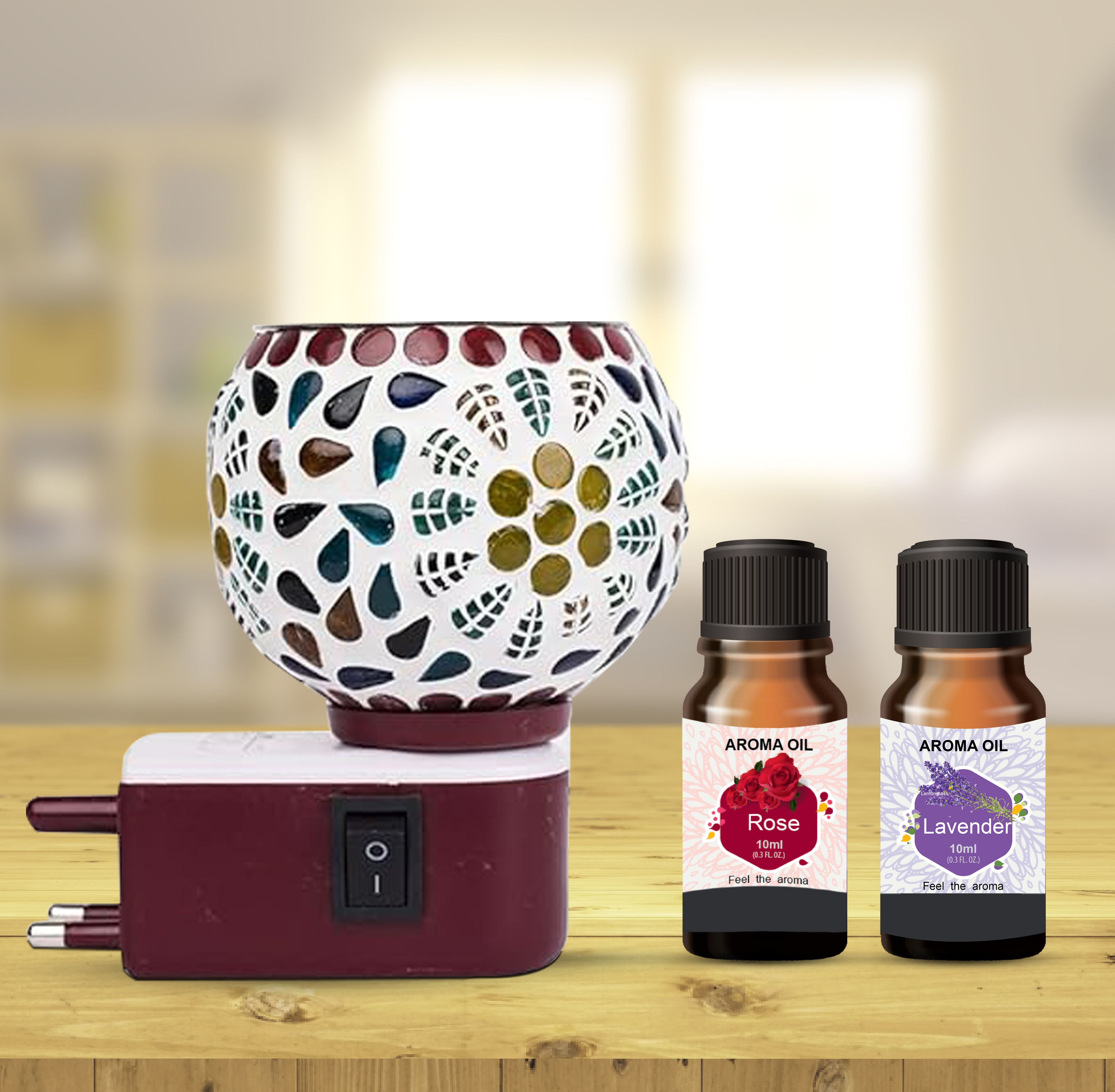 PEEPRESION Electric Kapoor Dani Diffuser With Rose & Lavender Scented Oil (10ml Each) Home, Office, Spa, Hotel, Club, Etc Diffuser-picture-44