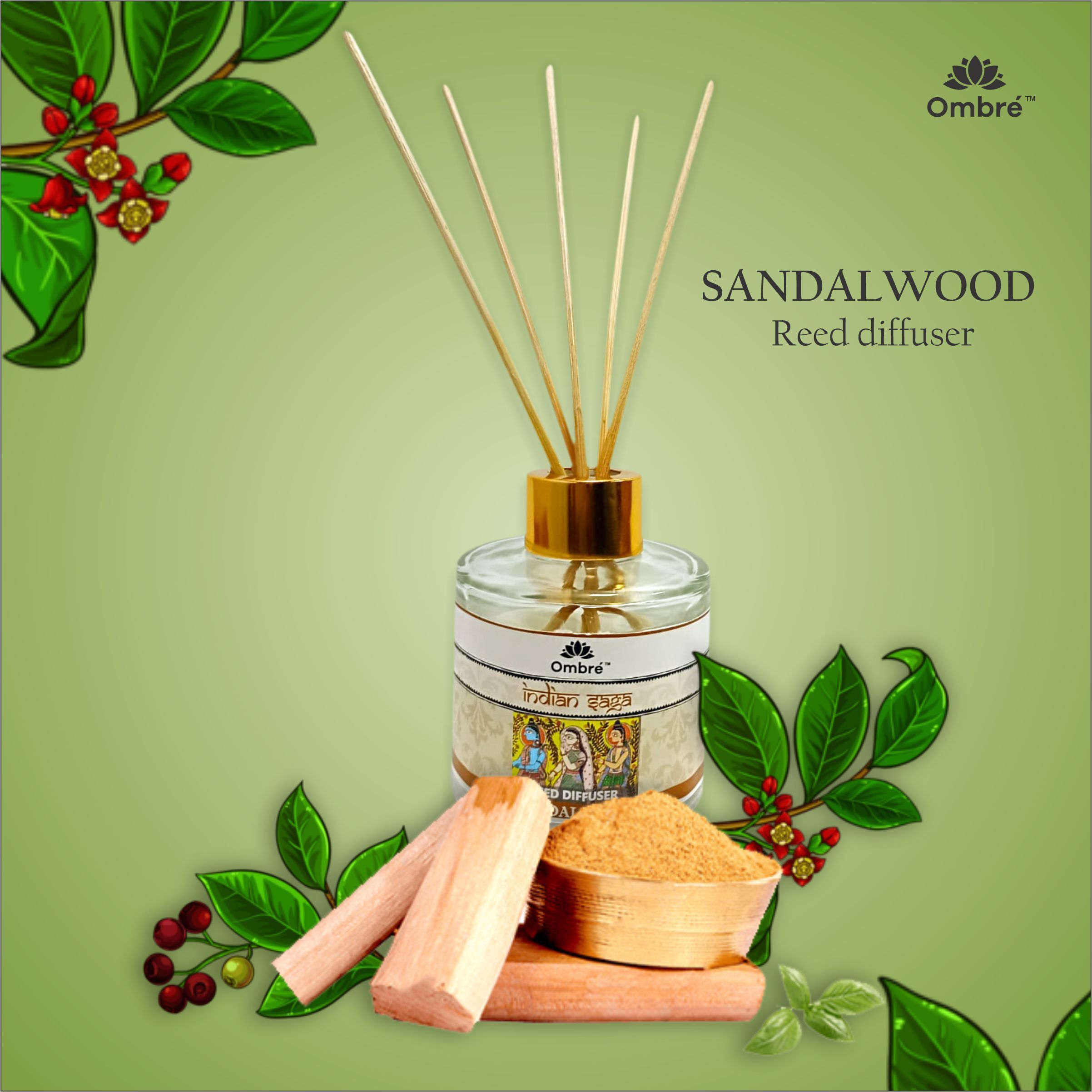 Ombre DIFFUSER-120ML SANDALWOOD Ideal for Office Cabins, Small Room, Washrooms, Cubicles, Stores, Reception Areas Etc... Diffuser-picture-19