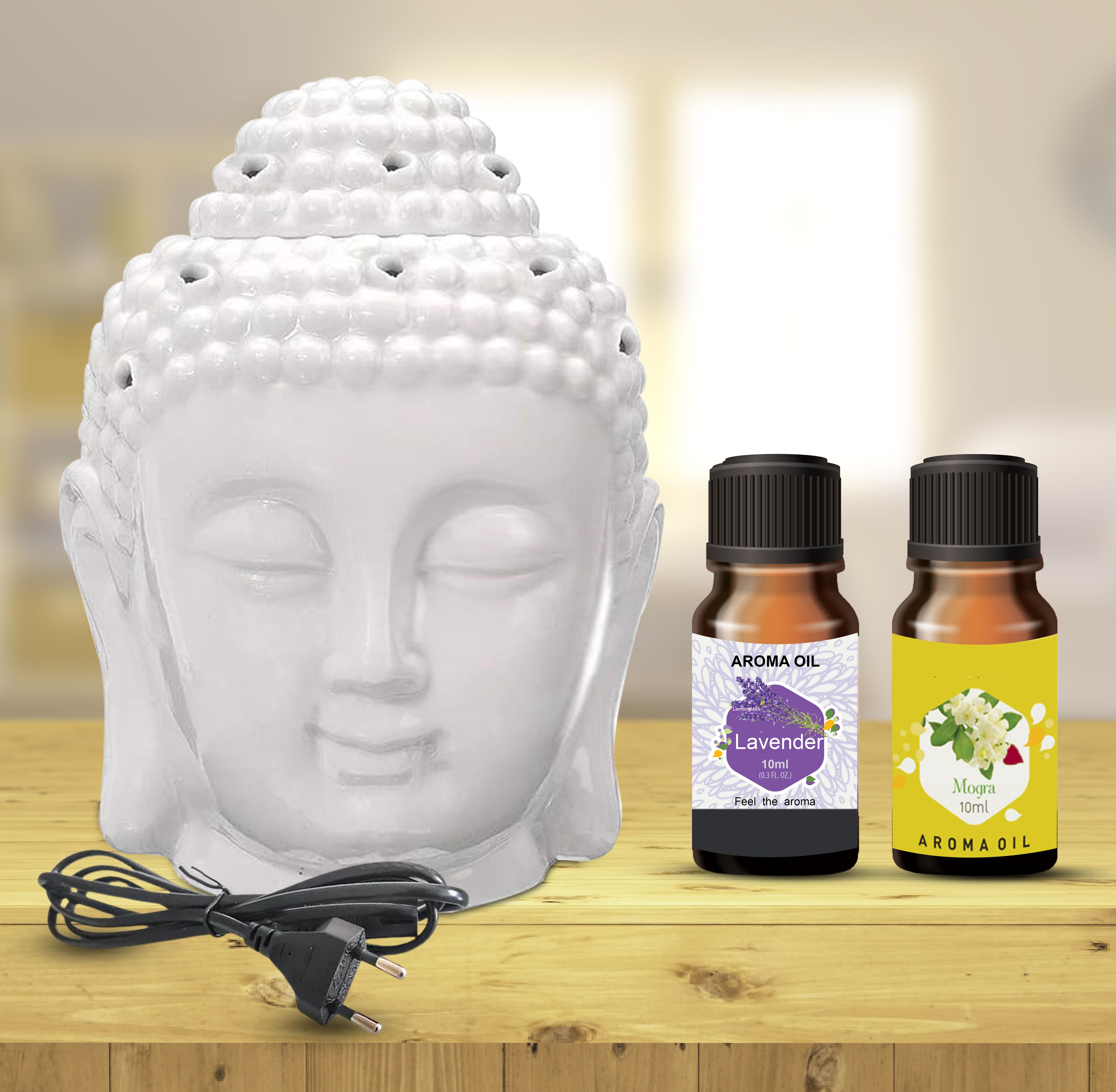 PEEPRESION Electric Buddha Aroma Diffuser Home Fragrance with Mogra,Lavender Aroma Oil 10ml Living Room, yoga room, meditation room Diffuser-picture-20