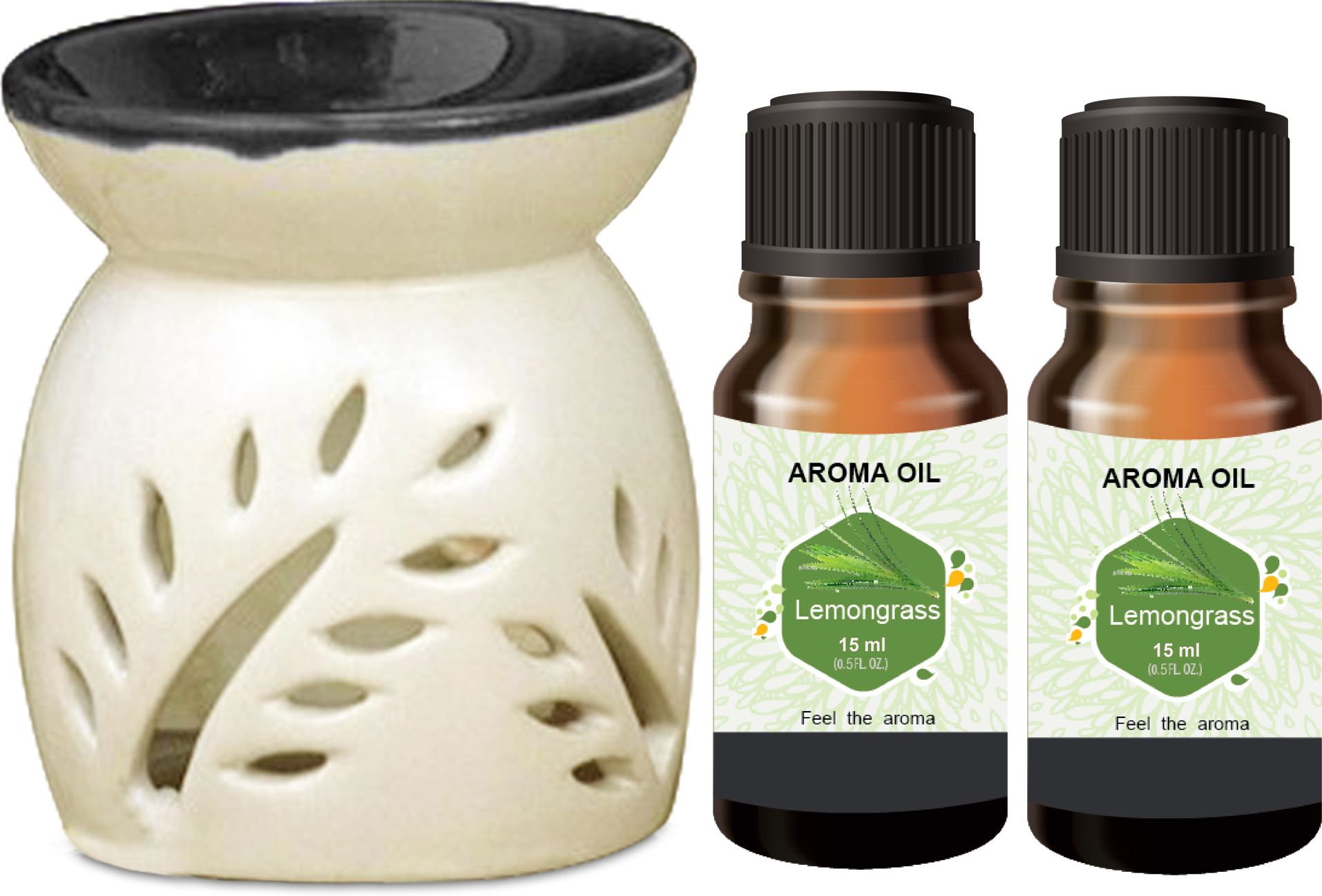 PEEPRESION Ceramic Candle Aroma Burner Coming with 2 Lemongrass Aroma Oil (15ml Each) ! Scented Air Diffuser Uses For Pub Bar, Office, Studio, Study Table, Parlour, Dinning Table Diffuser-picture-37