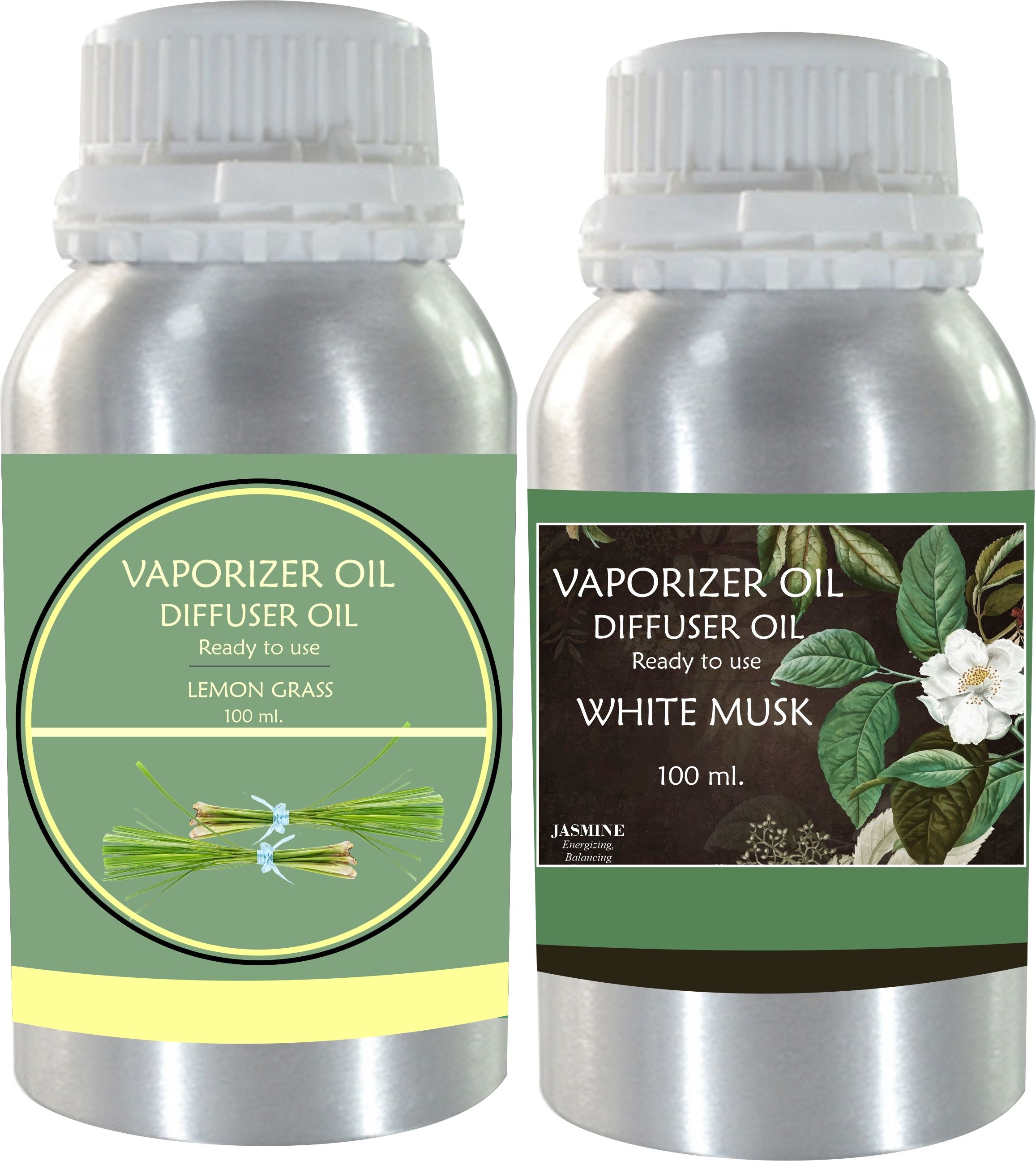 Veena Combo Lemongrass & White Musk Aroma Diffuser Oil, 100ml Long-Lasting Fragrance Room, Garden, Bedding Room, Office, Bar Fragrance Diffuser-picture-29
