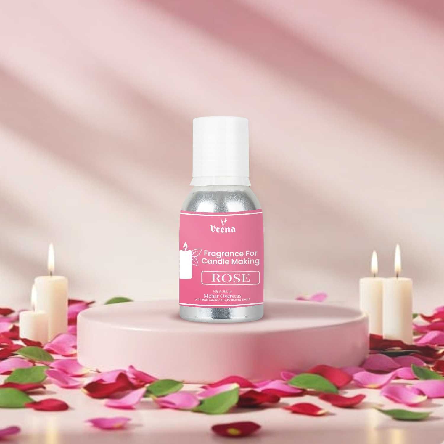 Veena Rose Fragrance Oil for Candle Making Elegant Floral Aroma 25 ml Making Candle Diffuser-picture-40