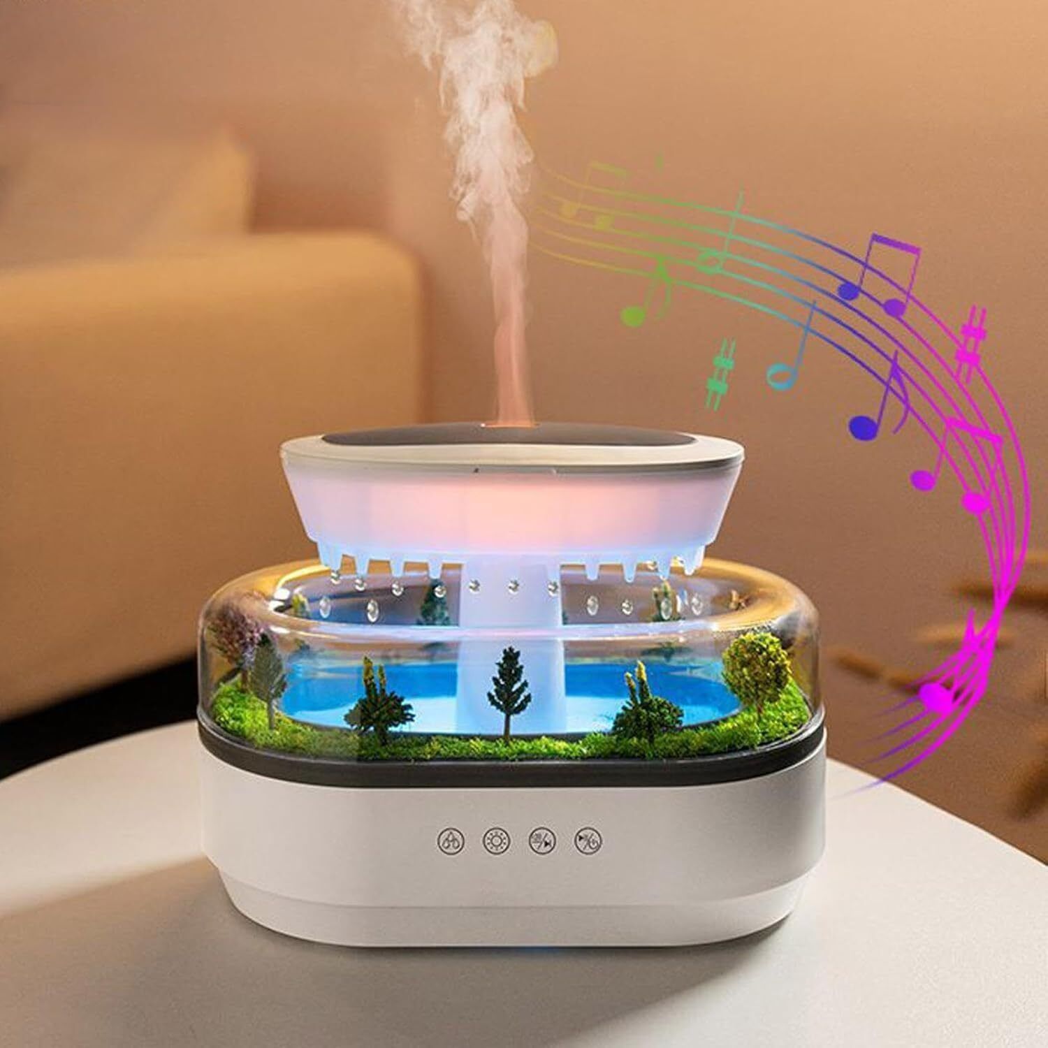 Inditradition Musical Rain Drops Aroma Diffuser Humidifier & Home with Inbuilt Soothing Music Home Diffuser-picture-13