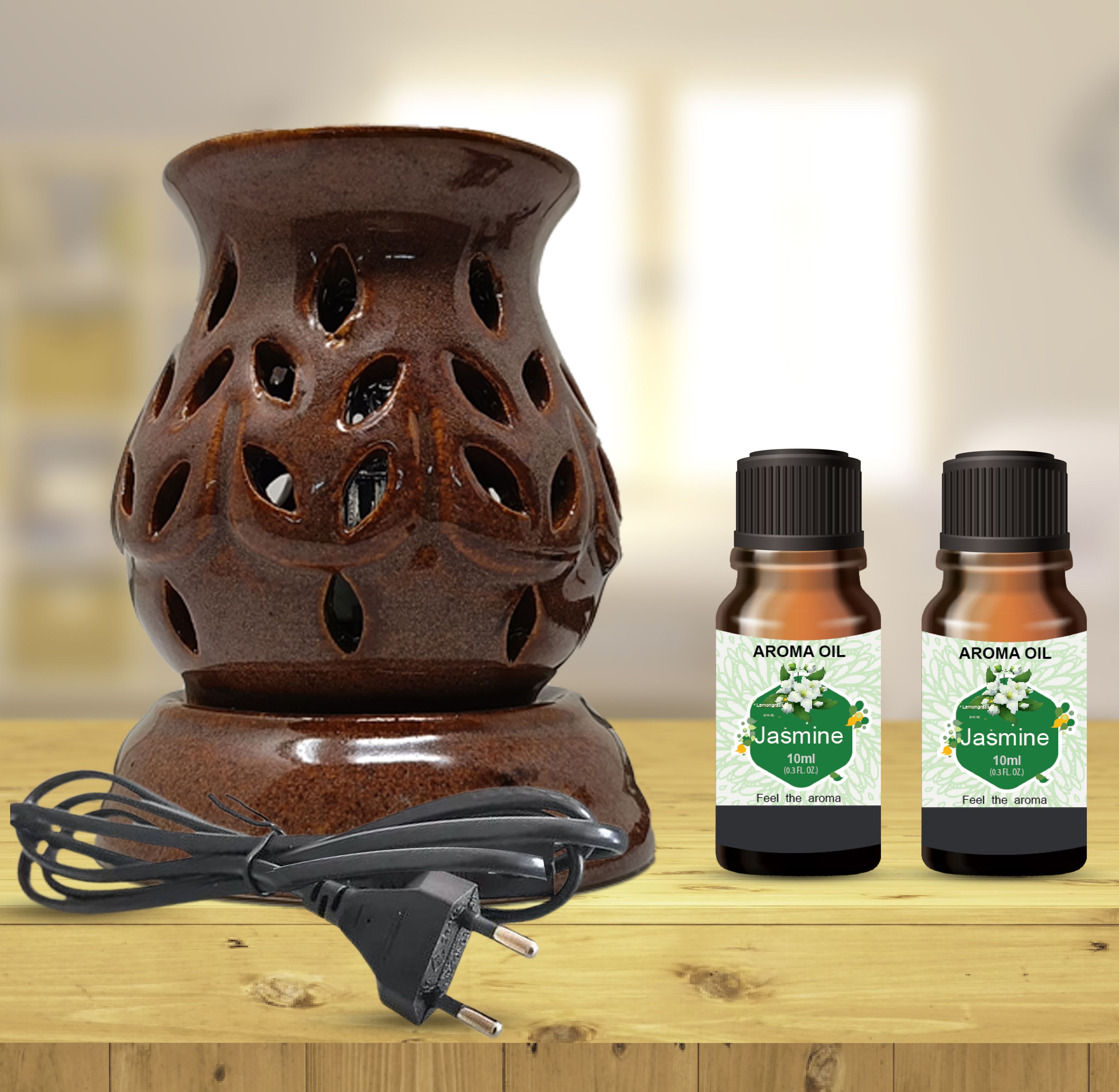 PEEPRESION Home Fragrance Oil Burner, 2Jasmine Aroma Oil (10ml Each) Fragrance Your Home, Office, Spa, Hotel, Conference Hall, Study Table, Parlour, Dinning Table Diffuser-picture-34