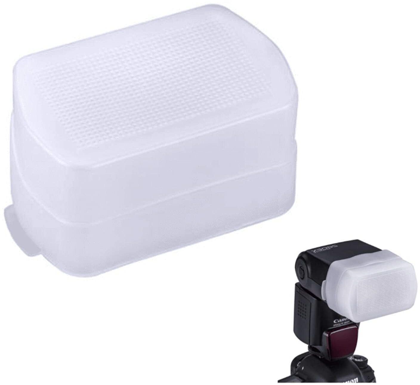fotokina Omni Reflector for On-Camera or Off-Camera Flash Gun, Flash Cap Bouncer for Speedlight & DSLR Cameras Diffuser
