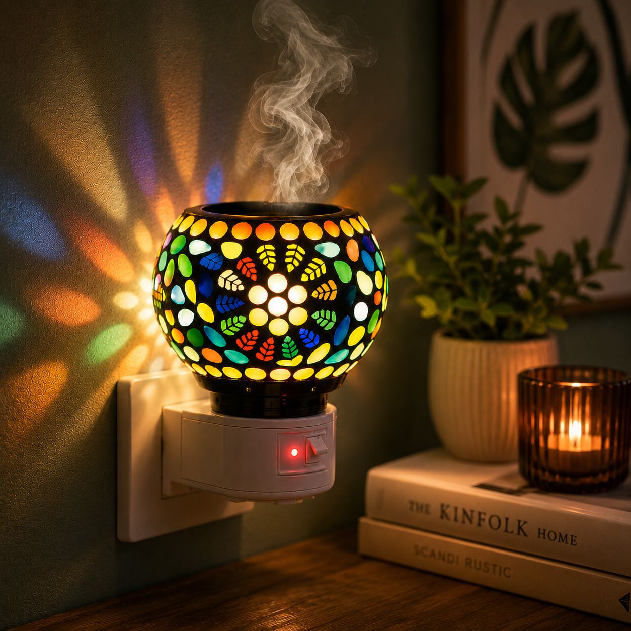 VELRON Electric Kapoor Dani Camphor Burner Aroma Diffuser Night Light Bakhoor Home Bedroom Living Room Office Spa Meditation Room Diffuser-image-16