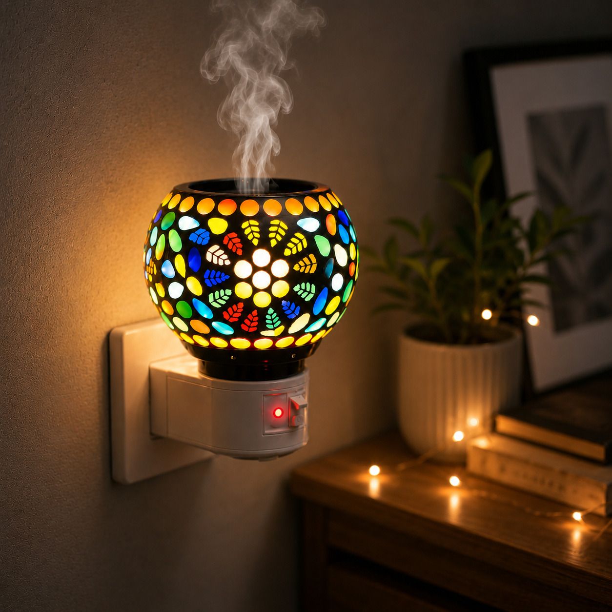 VELRON Electric Dhoop Dani, Fragrance Diffuser, Aroma Lamp, Night Lamp Home Bedroom Living Room Office Spa Meditation Room Diffuser-picture-24
