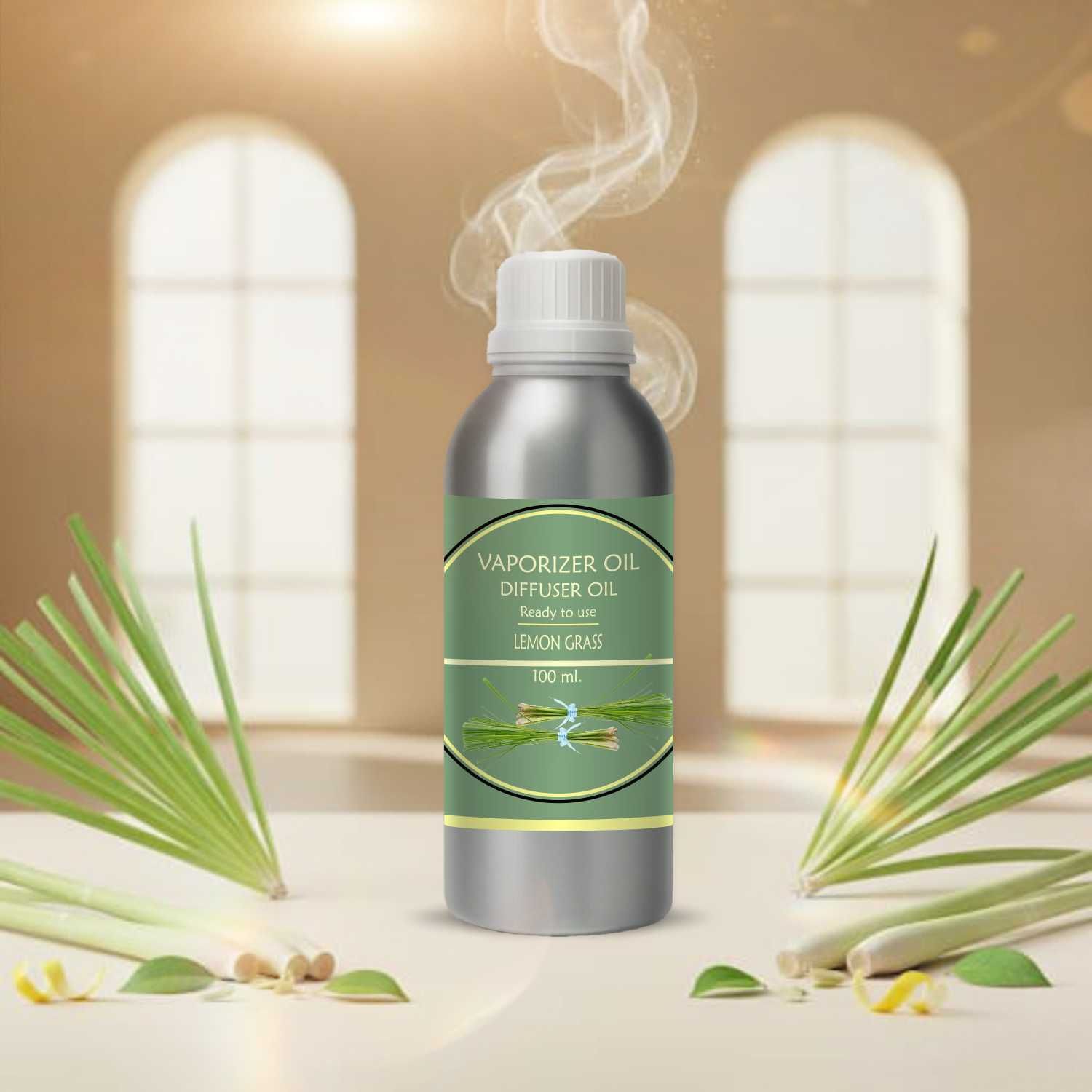 Veena Lemongrass Vaporizer Diffuser Oil – Extra Strong Fragrance 100 ml Room, Garden, bedding room, Office, Bar Diffuser-picture-32