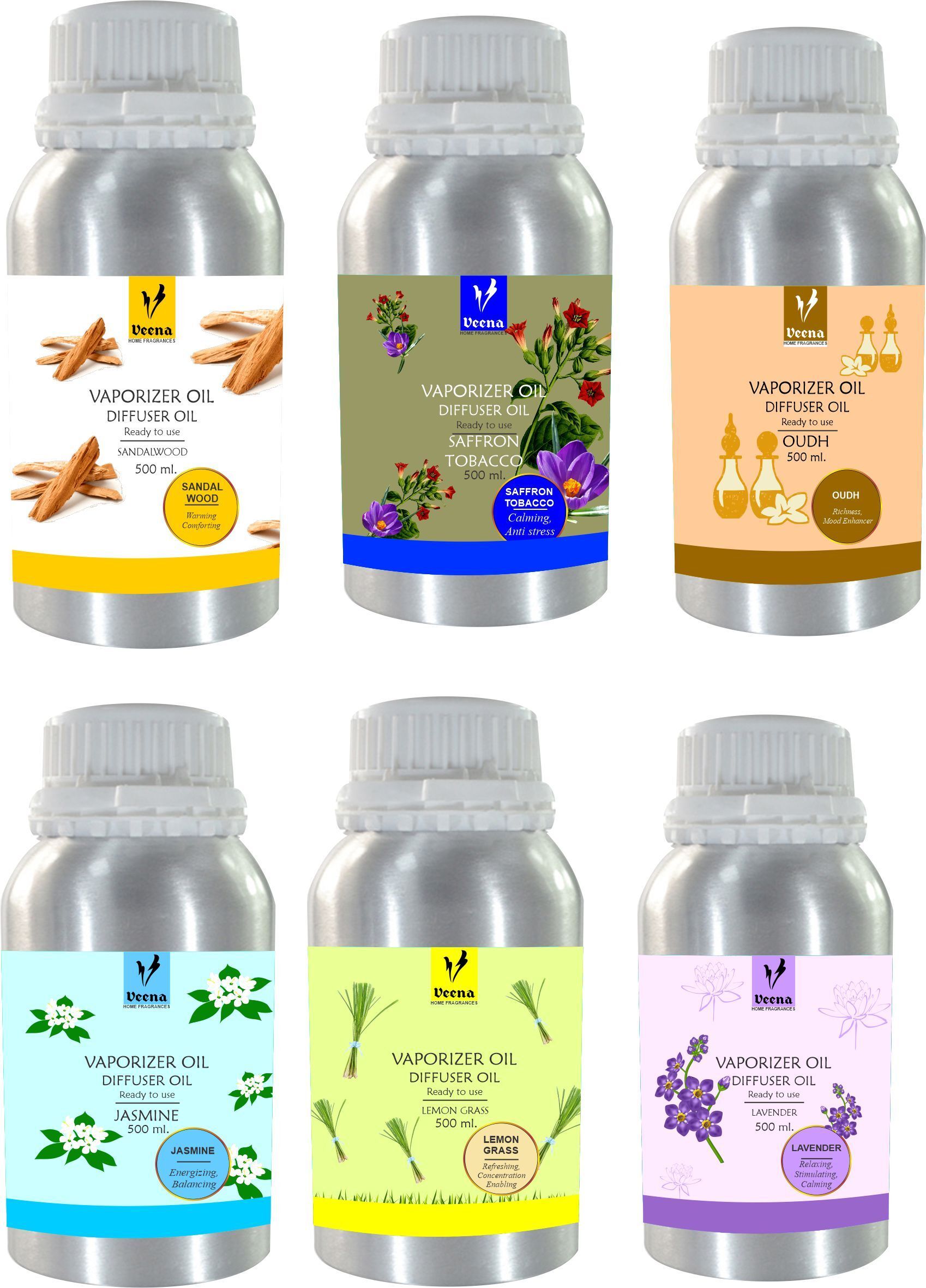 Veena Sandal, Lemongrass, Jasmine, Saffron, Coco Vanilla, Lavender Aroma Oil Diffuser Room, Bathroom, Garden, Pooja Ghar, Office, Bar Diffuser-picture-30