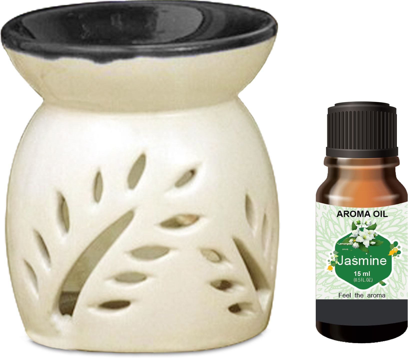 PEEPRESION Black Top Air Diffuser Burner With 1 Jasmine Scented Aroma oil (15ml) Scented Air Diffuser Uses For Pub Bar, Office, Club, Studio, Conference Hall, Study Table Diffuser-picture-23