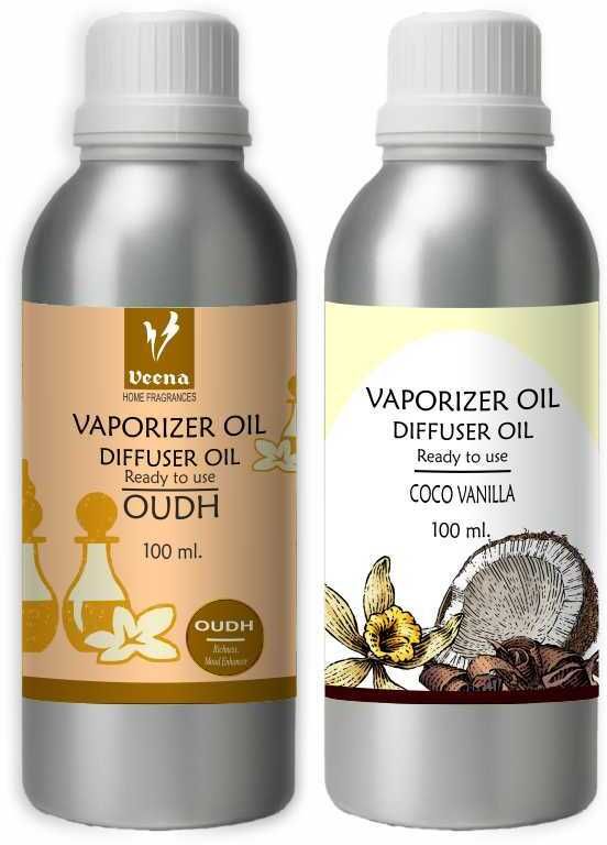 Veena Combo Aroma Oil Diffuser Strong & Long-Lasting Fragrance Oudh & Coco Vanilla Room, Garden, bedding room, Office, Bar Diffuser-picture-11
