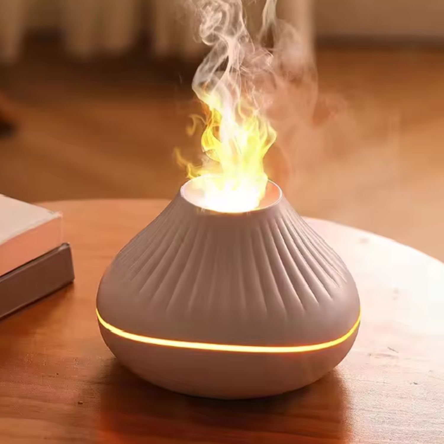 Inditradition Volcano Humidifier for Room with a Crystal Ball Ultrasonic Essential Oil Aroma Home & office Diffuser-image-24