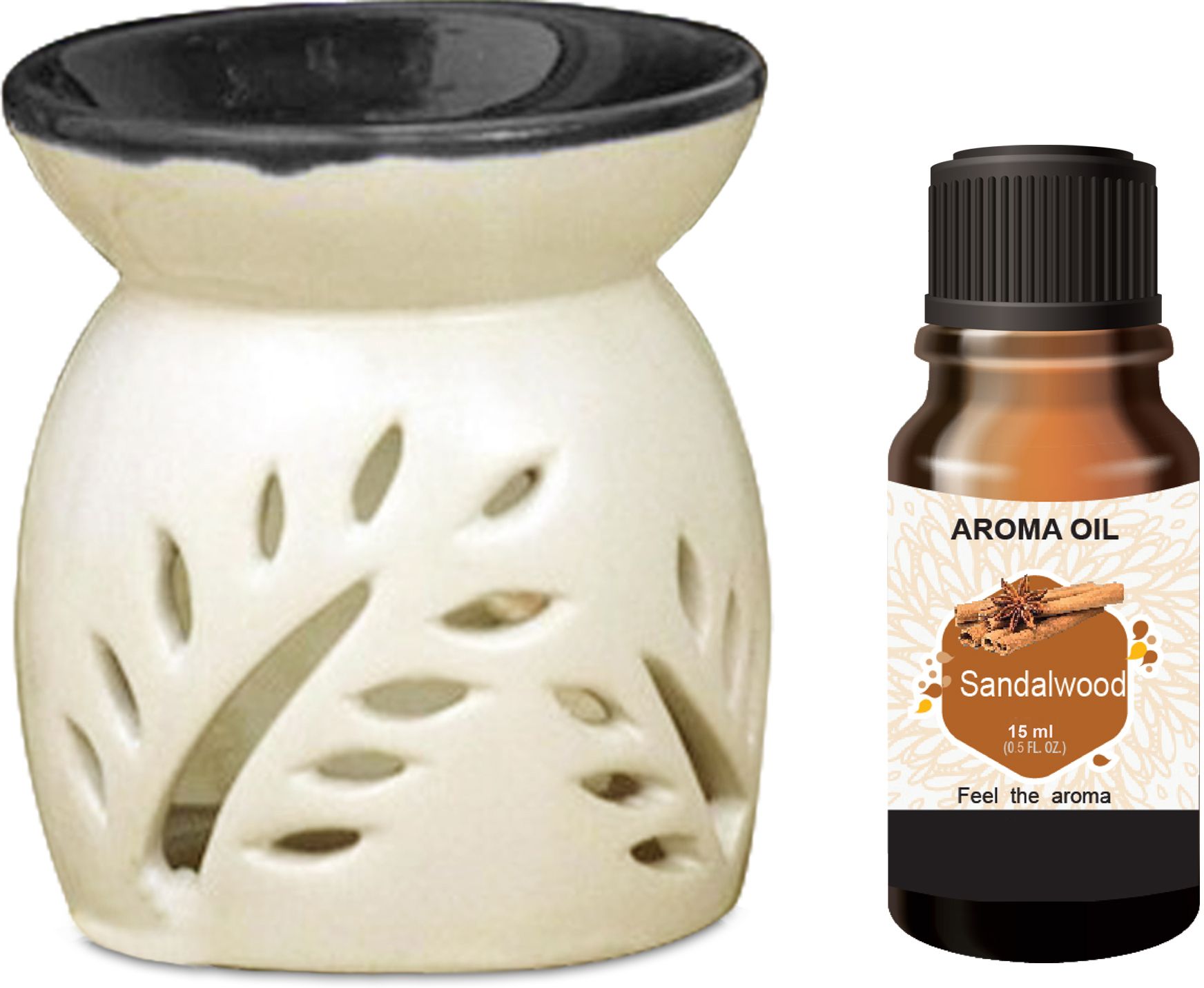 PEEPRESION Black Top Air Diffuser Burner With 1 Sandalwood Scented Aroma oil (15ml) Scented Air Diffuser Uses For Pub Bar, Office, Club, Studio, Conference Hall, Study Table Diffuser-picture-19