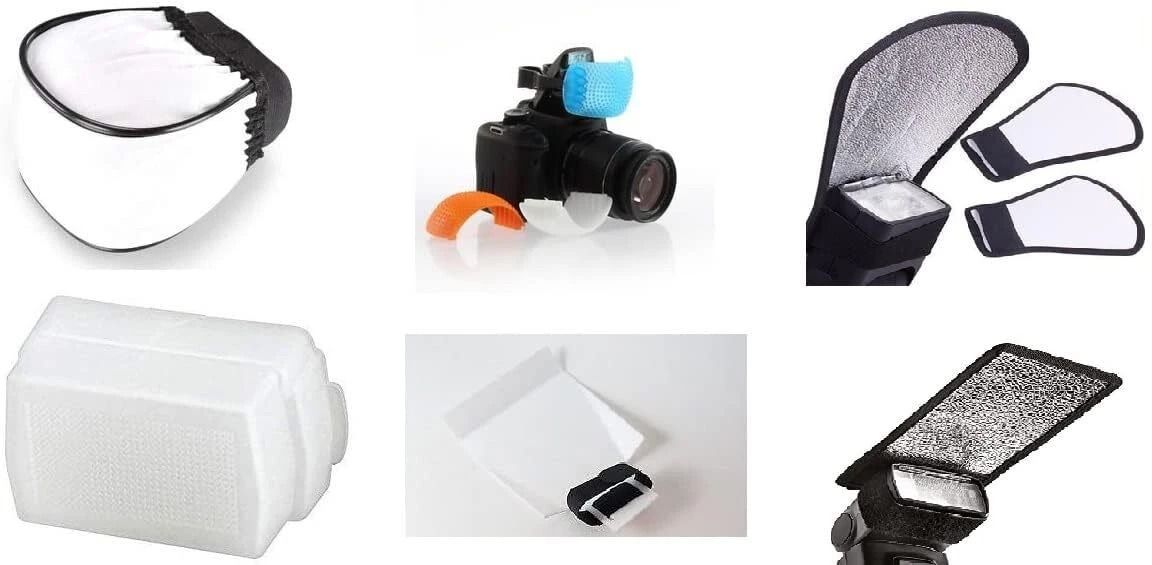 MILLETS Combo Offer 6 Types Flash Diffusers Color Diffuser Bounce Cards Flash Card Still Photographey Diffuser