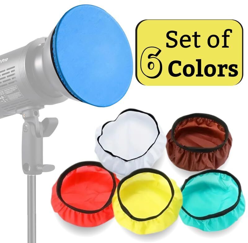Royalkart 6pcs Soft Diffuser Sock for Studio Strobe Reflector Perfect Light Diffusion, Lighting Adjustments, Reflection Effects, Professional Photography Diffuser-picture-16