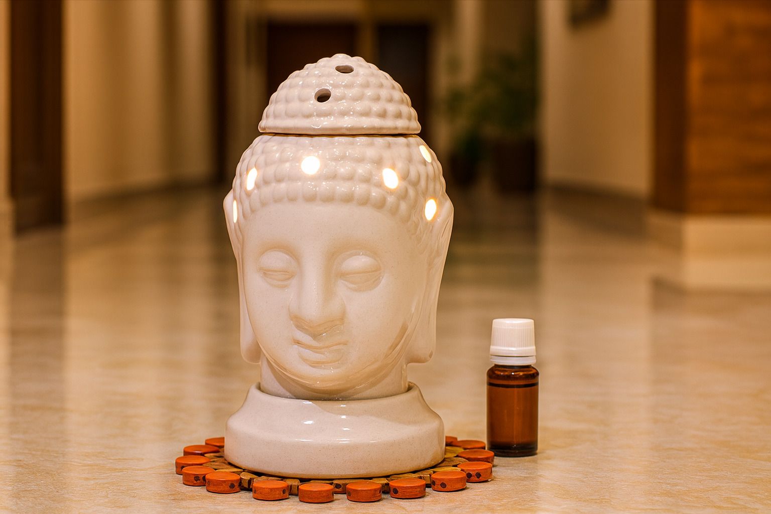 Hindustani Saudagar Calm Bodhi Ceramic Aroma diffusers Electric Oil Camphor Burner HOME DECOR Diffuser-picture-28