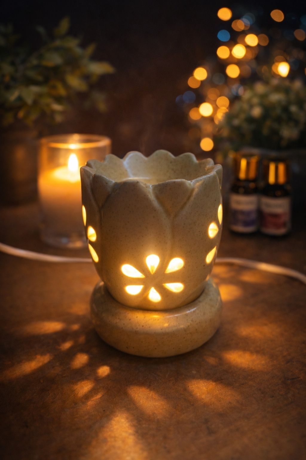 Earthy Craft Off white diffuser Home decor, Meditation, Yoga, Festivals and gifting Diffuser-picture-23