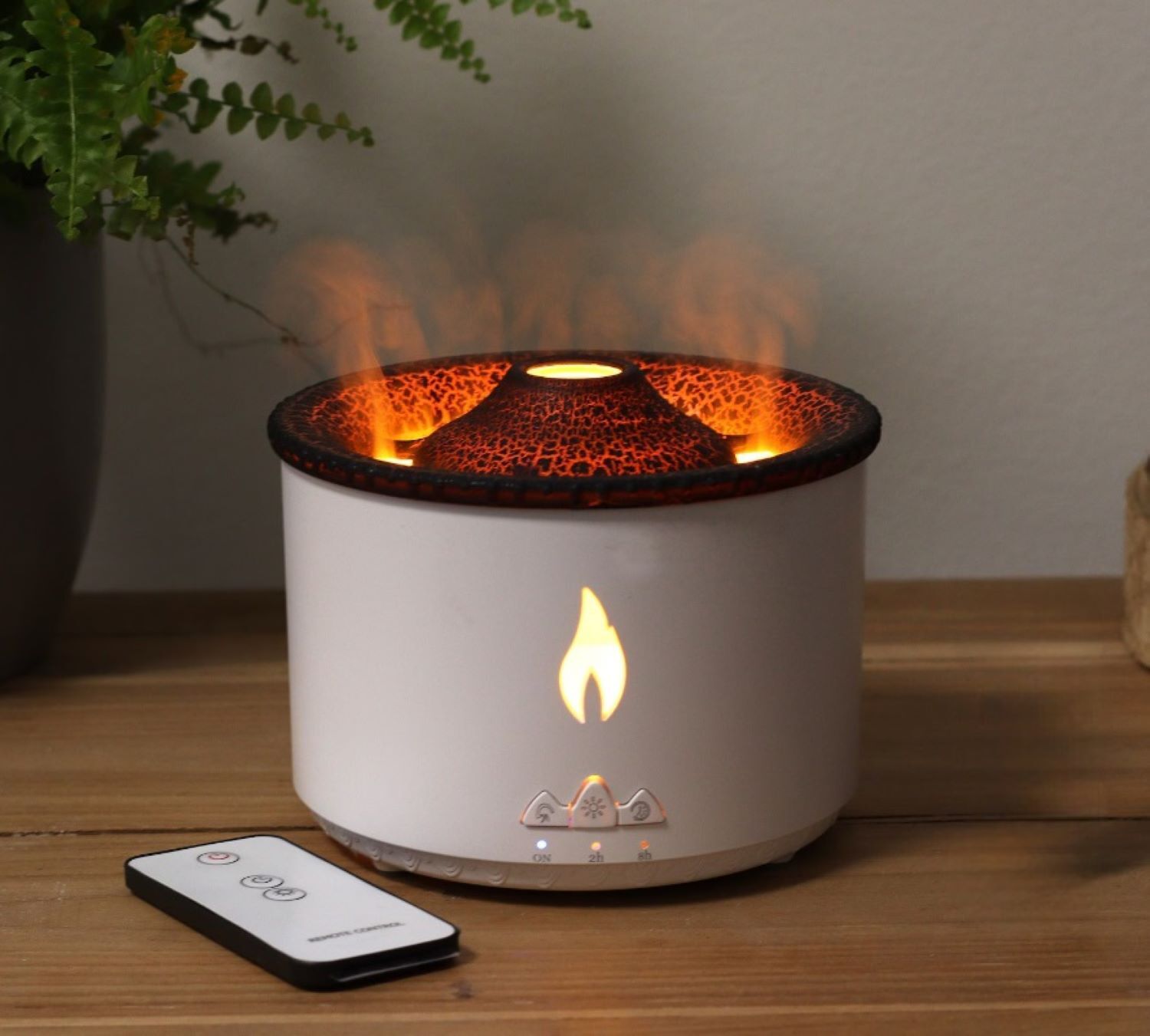 Inditradition Volcano Flame Aromatherapy Humidifier & Home Dual Colour Flame Orange & Ice Blue Home Diffuser-image-48