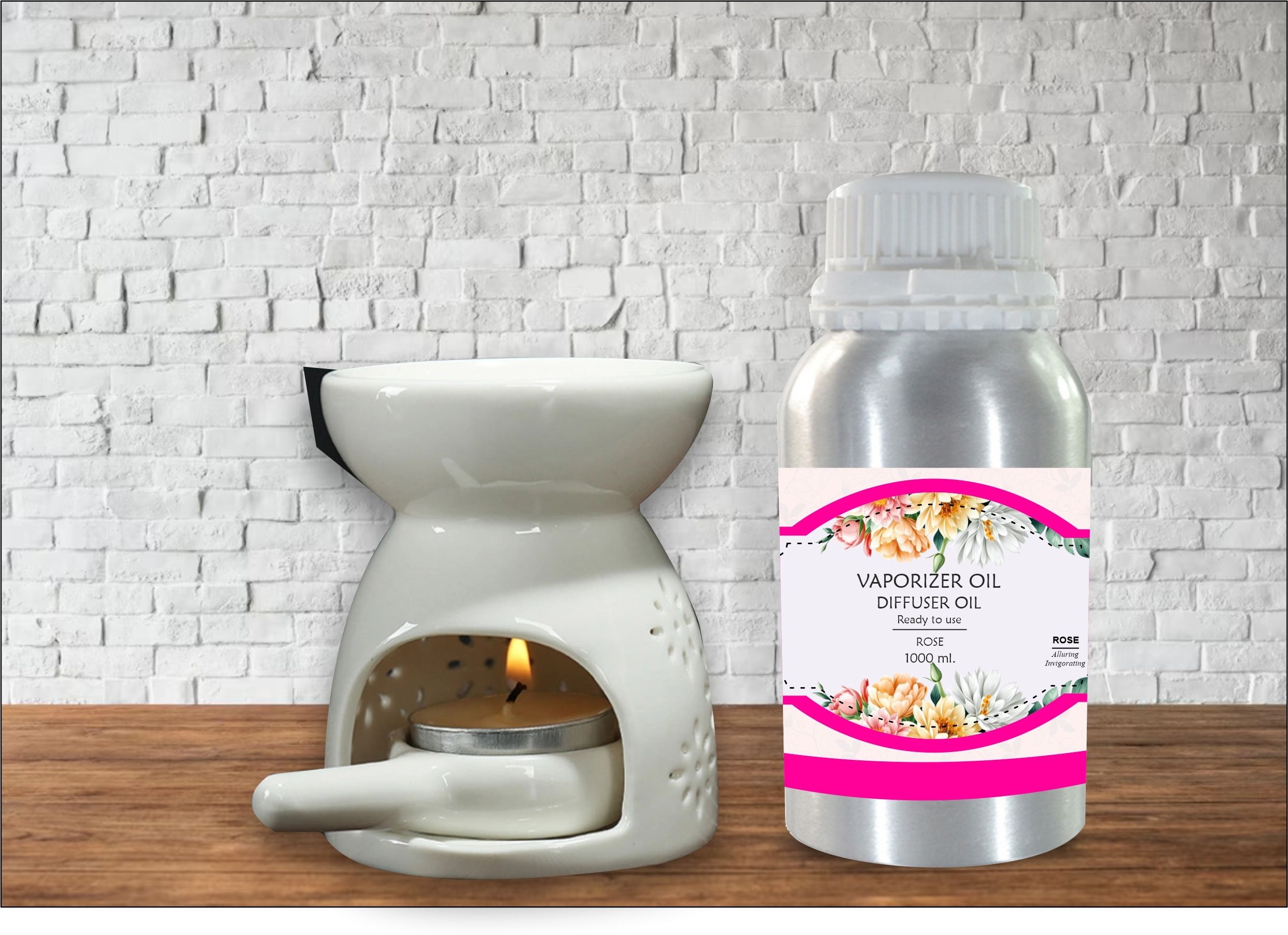 Veena Long Lasting & Strong Aroma Oil Diffuser Rose Fragrance 500 ml Suitable for Room, Garden, bedding room, Office, Bar Diffuser-image-36