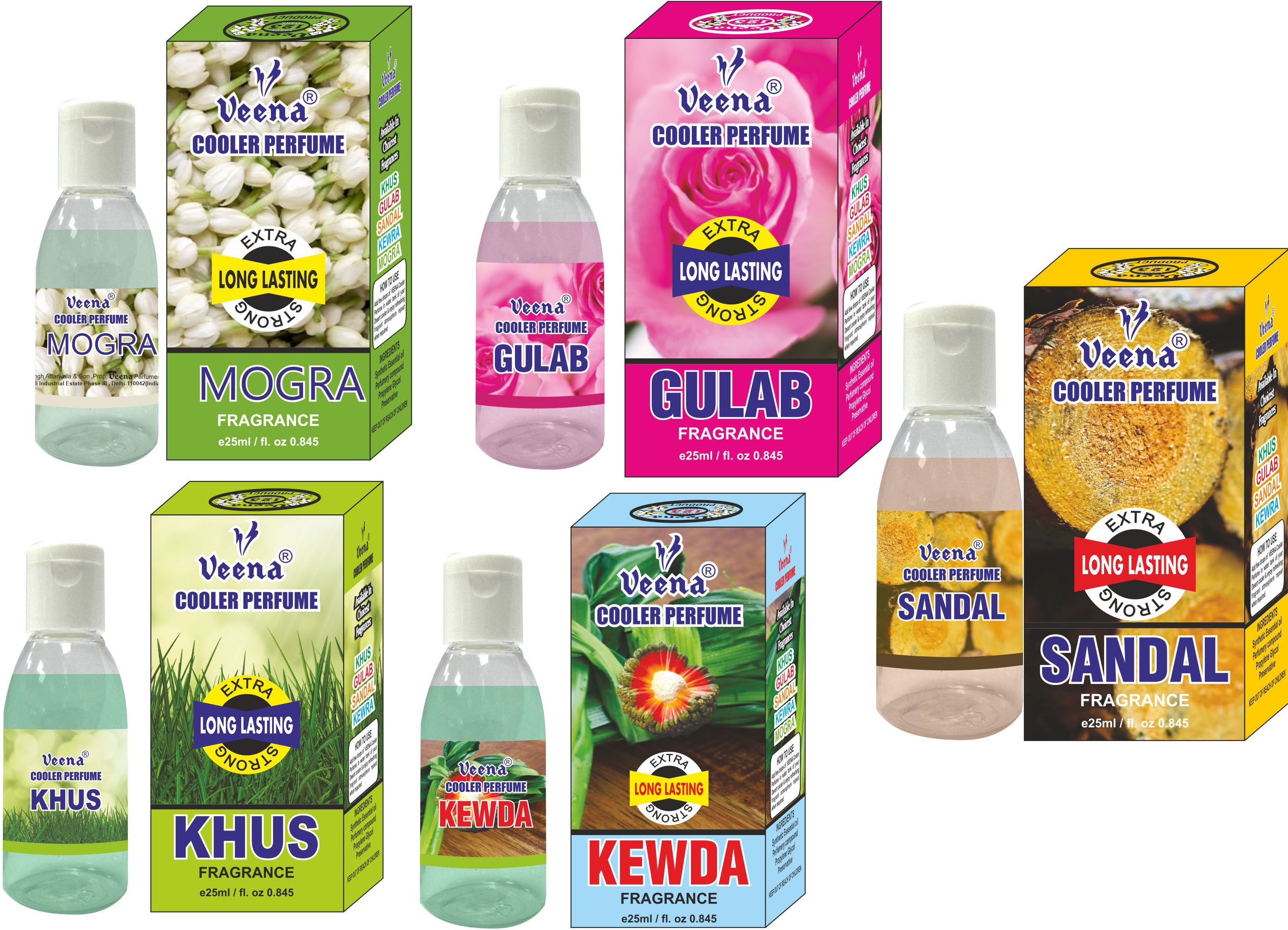 Veena Mogra, Khus, Gulab, Sandal, Kewda Cooler Perfume, Alcohol Free, Fragrance Cooler Diffuser-picture-30