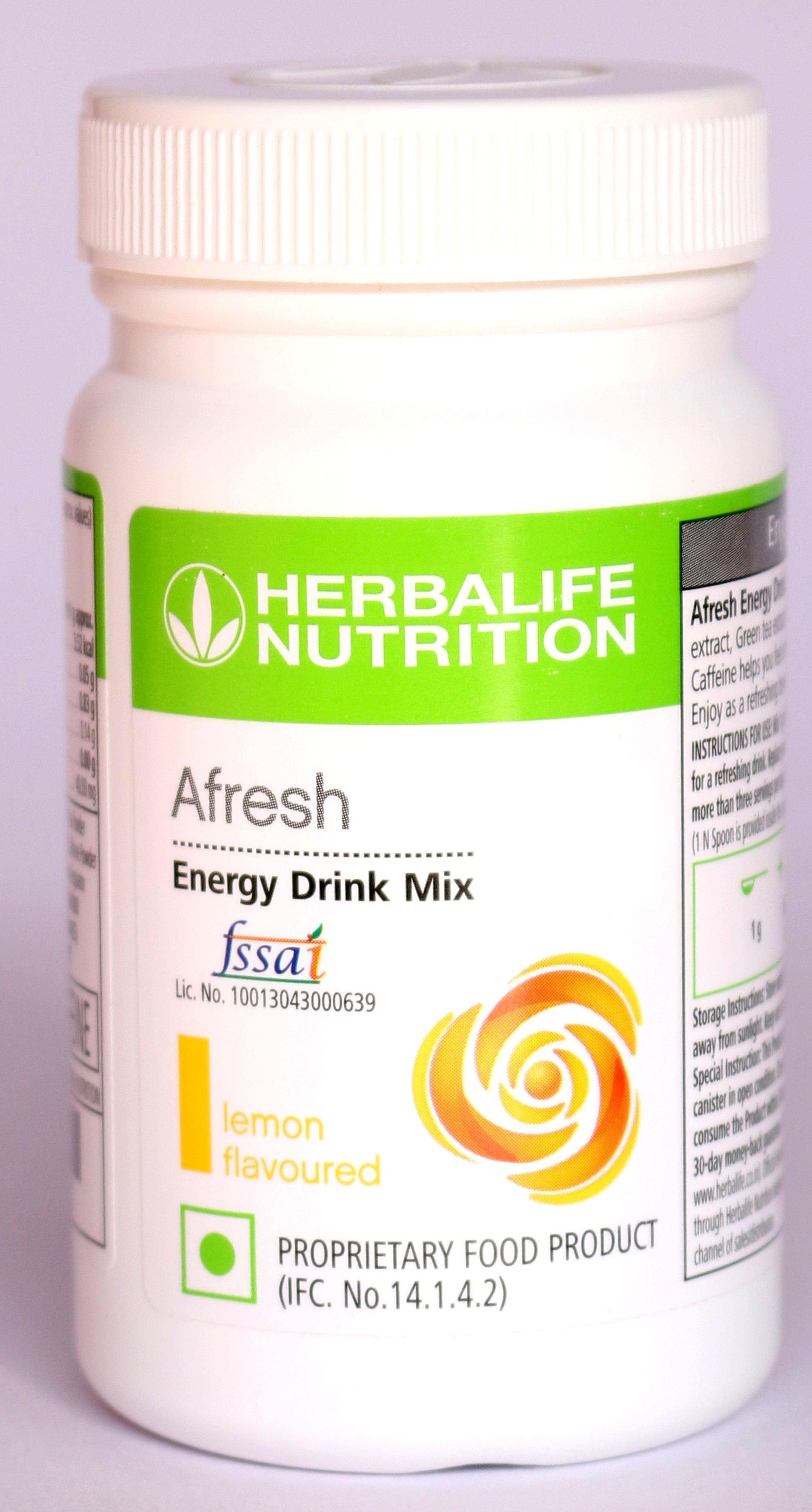 HN - AFRESH Energy Drink Mix - Lemon Flavor Lemon, Ginger, Peach, Cinnamon, Elaichi, Tulsi Powder-image-5