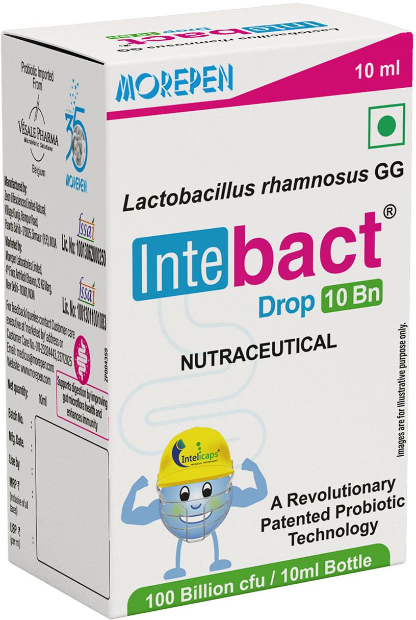 dr. morepen INTEBACT DROPS 10BN Prebiotics and Probiotics Supplement for Gut Health Unflavoured Drink-picture-40