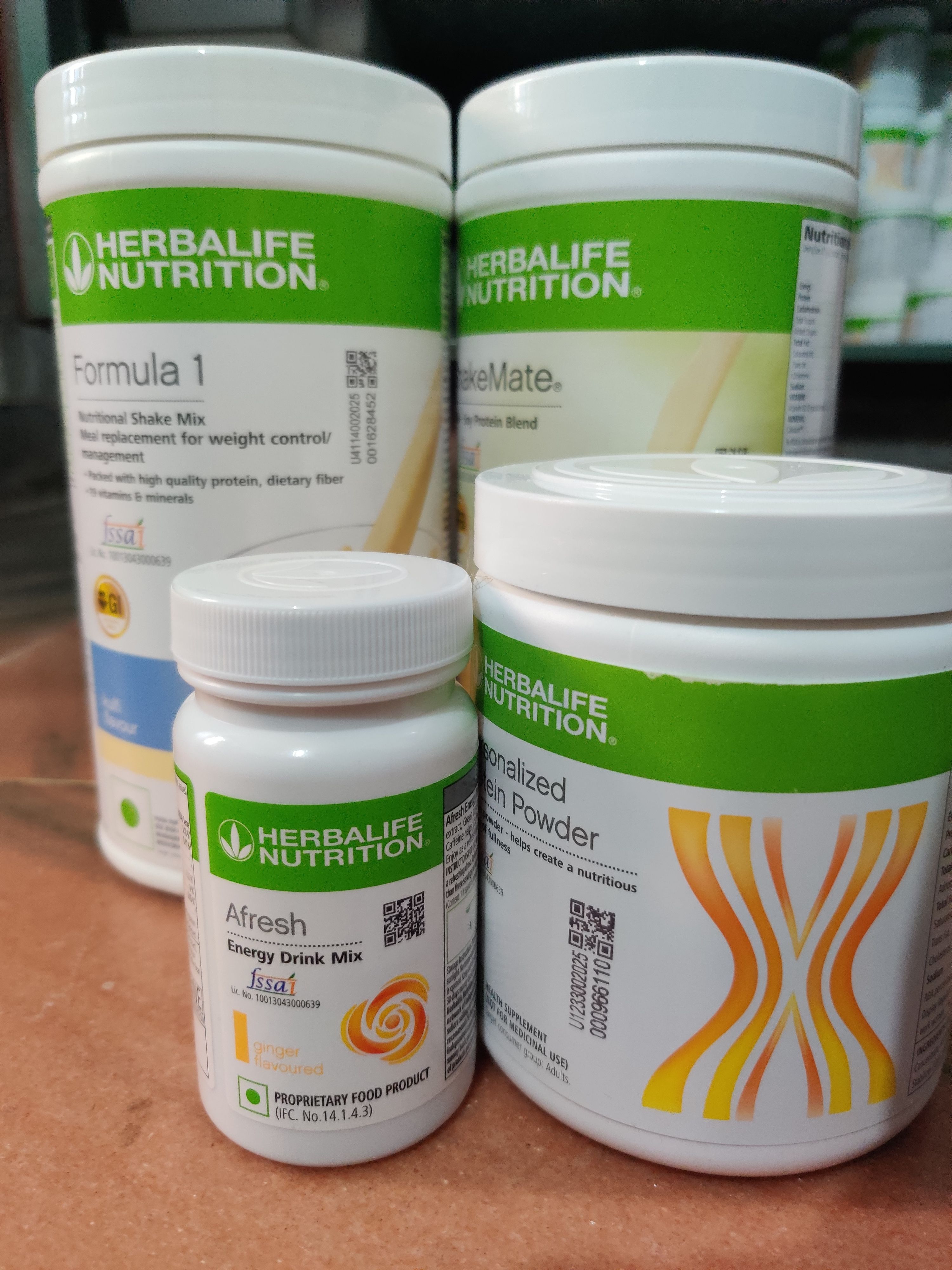 Weight Loss Combo Formula 1 Shake Mix - KULFII FLAVOR, Personalized Protein Powder 200G, SHAKEMATE, AFRESH ENERGY DRINK -GINGER Powder