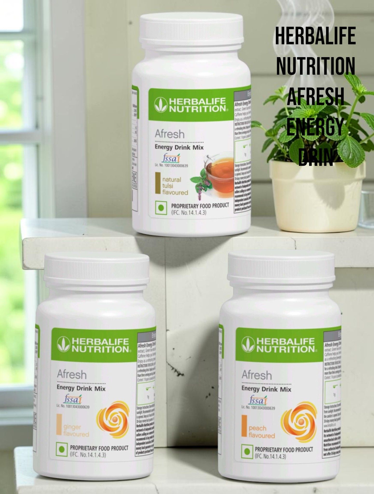 (HERBALIFE TULSI/PEACH/GINGER AFRESH PACK OF 3) TULSI/PEACH/GINGER Powder-image-45