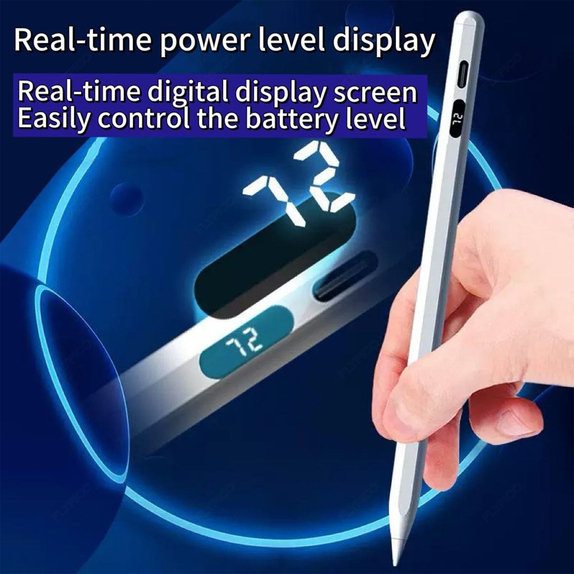 coll of fest Universal Rechargeable Smart Stylus Pen with Digital Display-picture-22