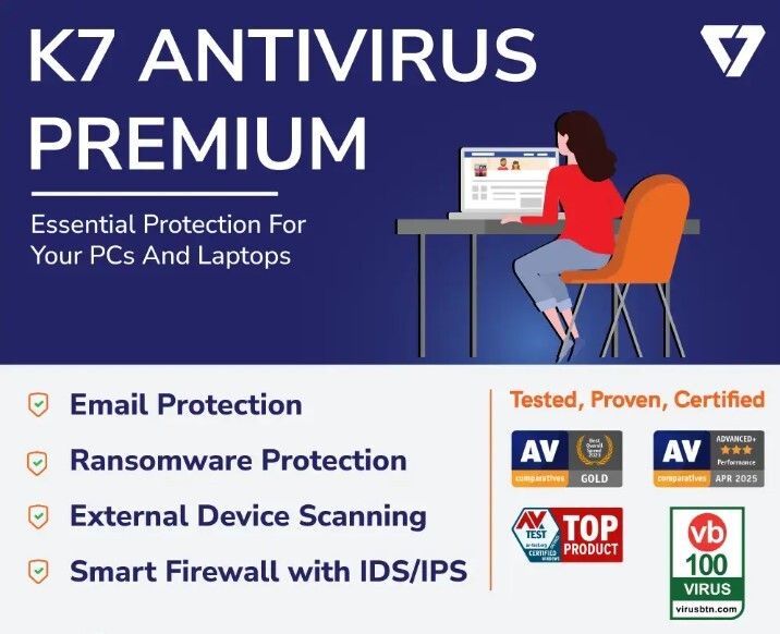 K7 AV 2.5 1 PC 1 Year Anti-virus Compatible with Windows (Email Delivery - No CD)-picture-27