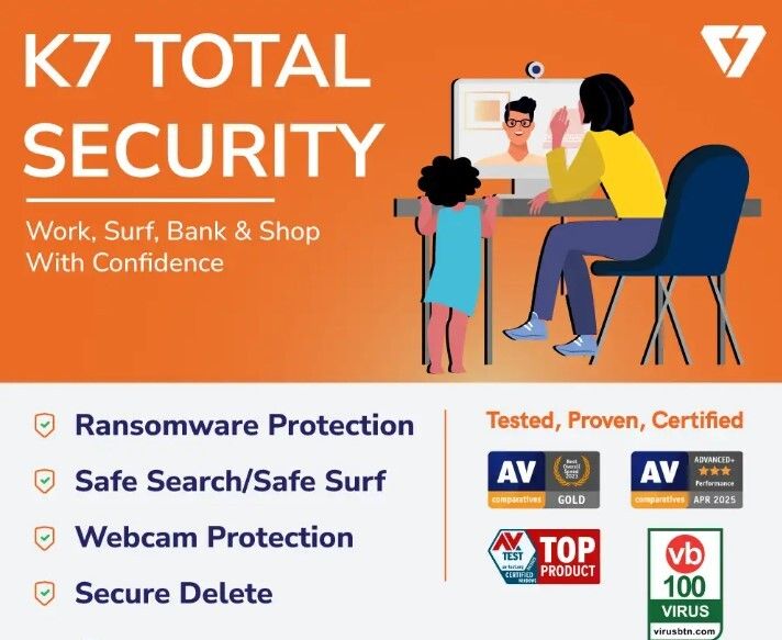 K7 TS 2.5 1 PC 3 Years Total Security Compatible with Windows (Email Delivery - No CD)-image-8
