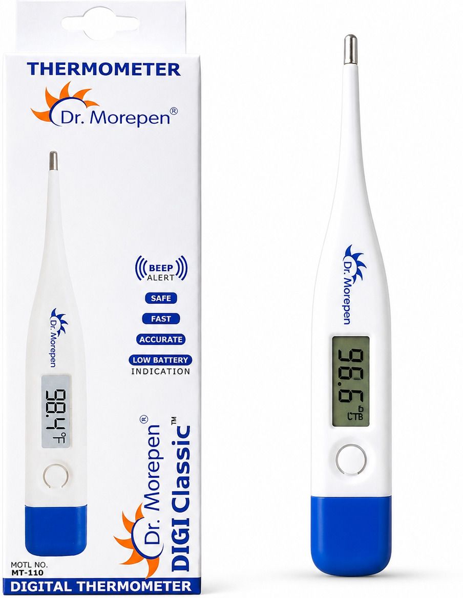 Dr. Morepen Digi Classic MT-110 Digital Thermometer Fast Accurate Beep Fever Oral MT-110 Thermometer-image-34