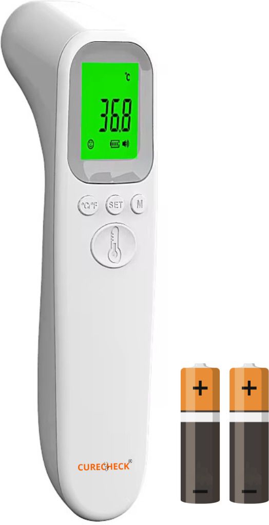 curecheck Sleek Digital Infrared Thermometer For Fever - Non Contact IR Thermometer Sleek IR Thermometer