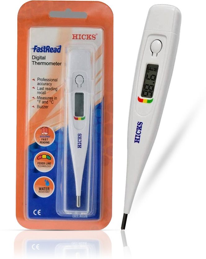 Hicks DMT 416 Fast Read Digital Thermometer with Memory and Beeper - Water Resistant Thermometer