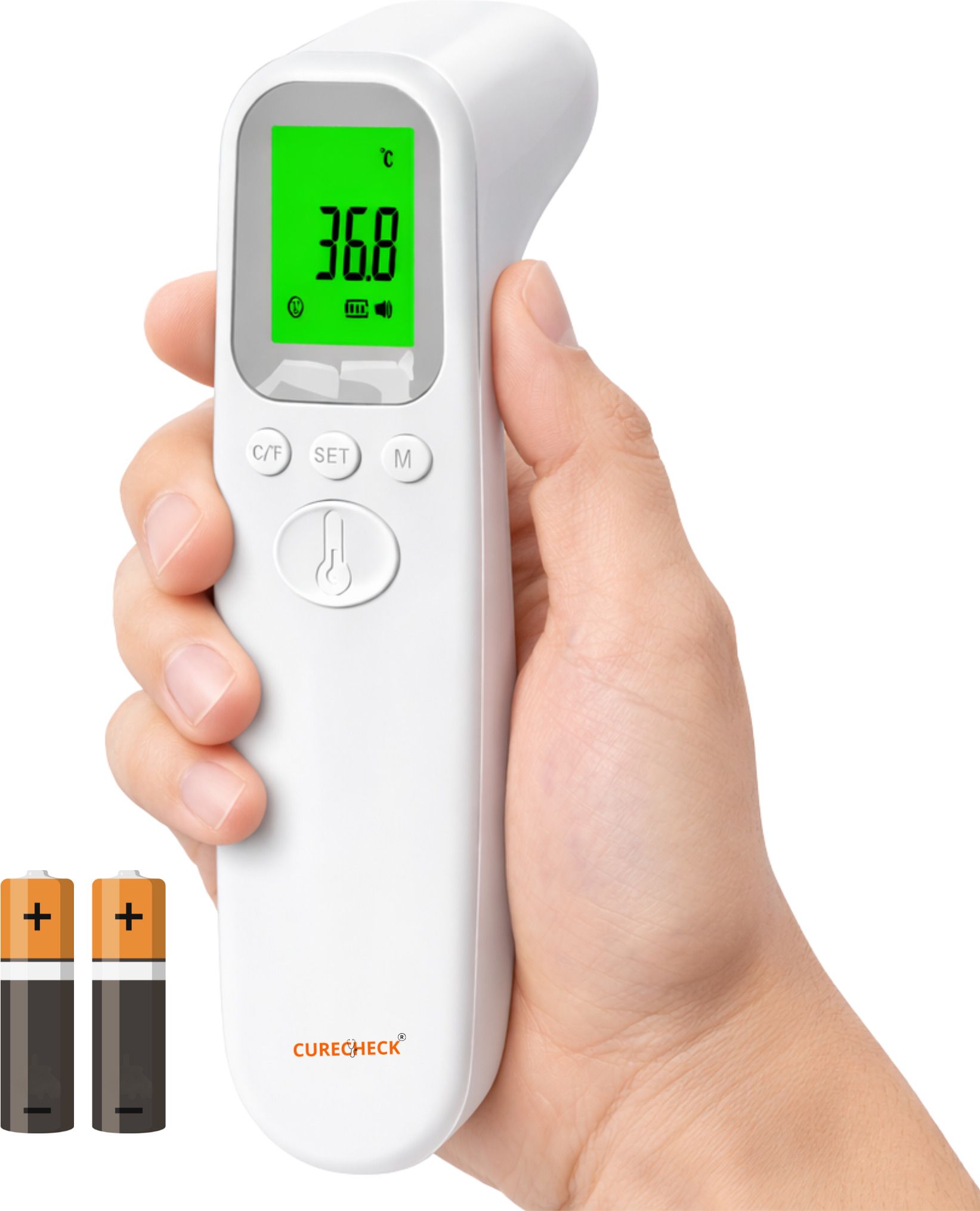curecheck Sleek Digital Infrared Thermometer For Fever (With Battery) Sleek IR Thermometer-image-36