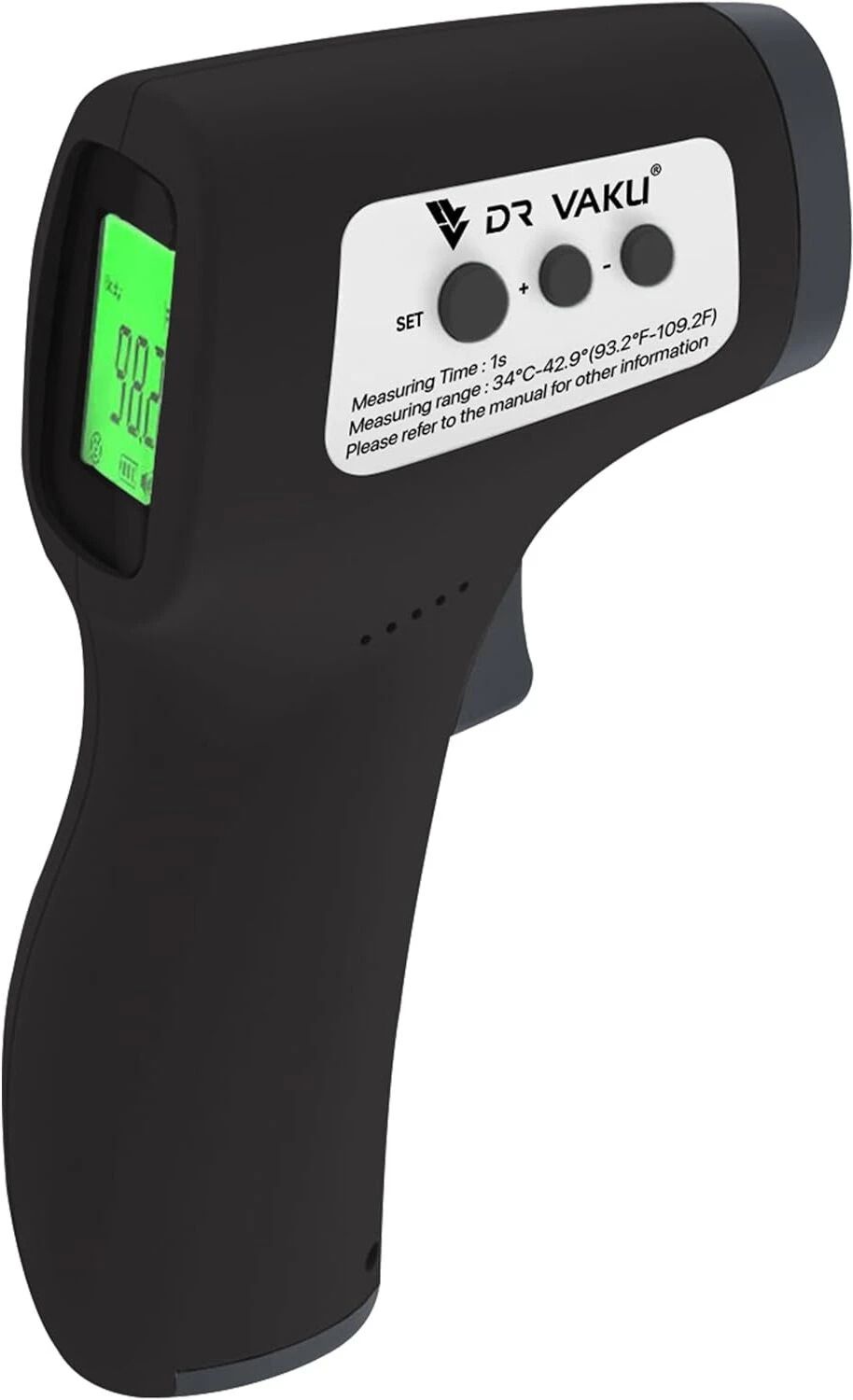DR VAKU Digital Temperature Gun for Fever Check with Three Color Indication, Non-Contact Wide Range Laser Infrared Thermometer-image-37
