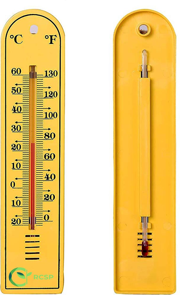 RCSP Indoor Wall-Mounted Thermometer, Celsius and Fahrenheit Display, Compact, Easy-to-Read Design For Home & Office Use Thermometer