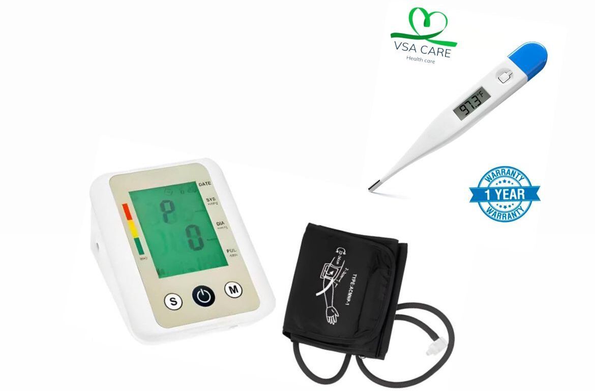 VSA CARE Bp Monitor & Digital Thermometer with One Touch Operation For Child & Adult Electronic Blood Pressure Monitor with Voice Function Thermometer-image-40