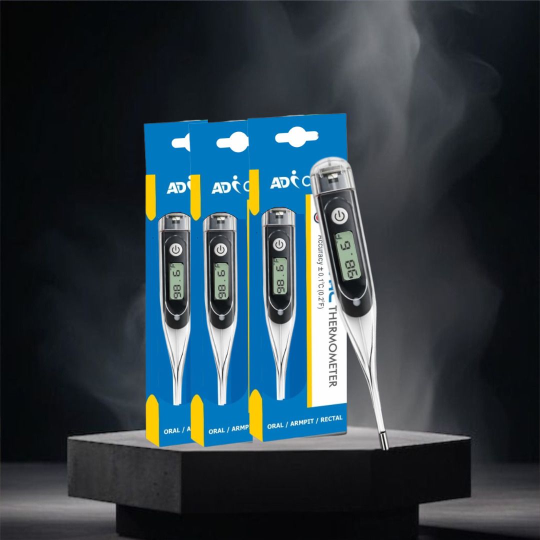 ADICARE Premium Clear Black Digital Thermometer for Kids & Adults with Fever Alarm &Memory Function Low Battery Indicator Fast Reading (Pack of 3) Thermometer-picture-14