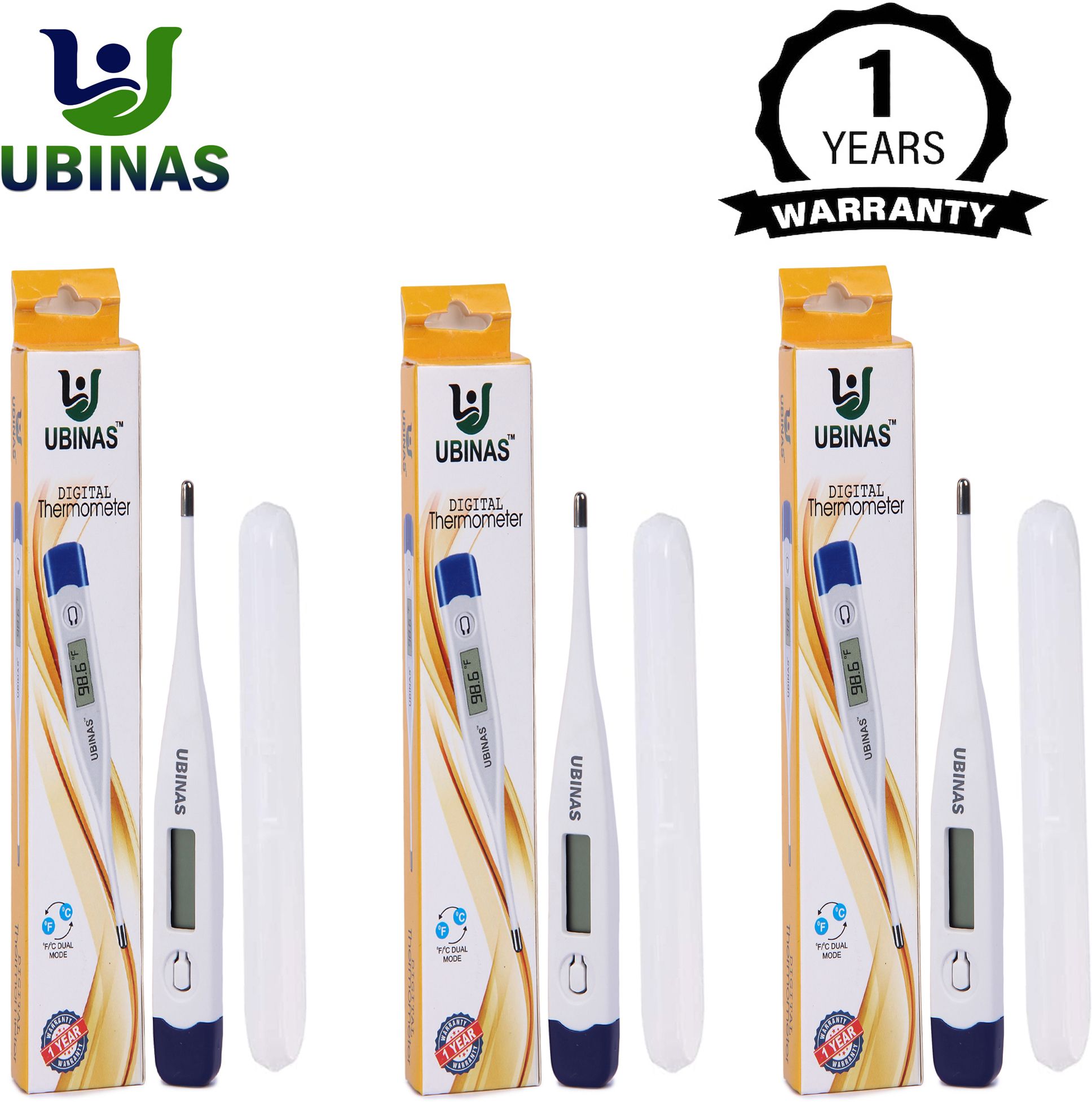 Ubinas UBDT03 Digital Thermometer Fever Alarm & Beeper Alert Fast Reading for Kids & Adults Thermometer