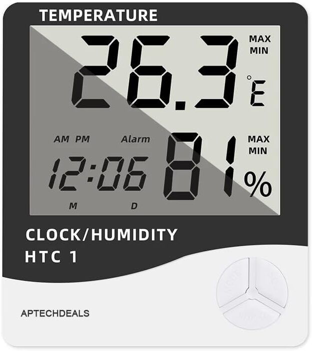 ORANCLE CARE LCD Digital Thermometer Hygrometer Weather Station Temperature Humidity Meter (HTC-1_Hygrometer) Thermometer