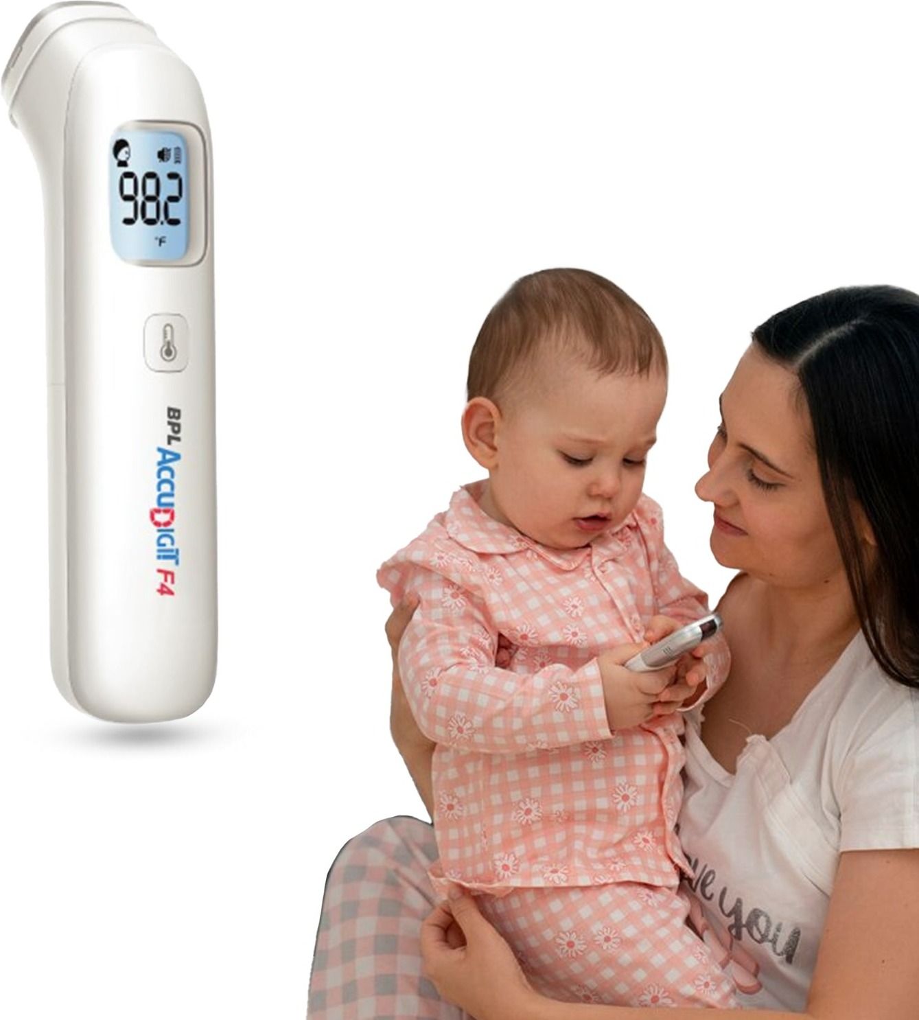 BPL Medical Technologies 91MED820 BPL Medical Technologies Accudigit F4 Non Contact Infrared Thermometer - White Thermometer-image-34