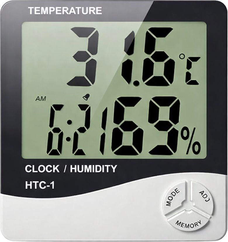 ORANCLE CARE Digital Room Thermometer & Hygrometer with Clock Temperature Humidity Monitor HTC 1 Thermometer-image-20