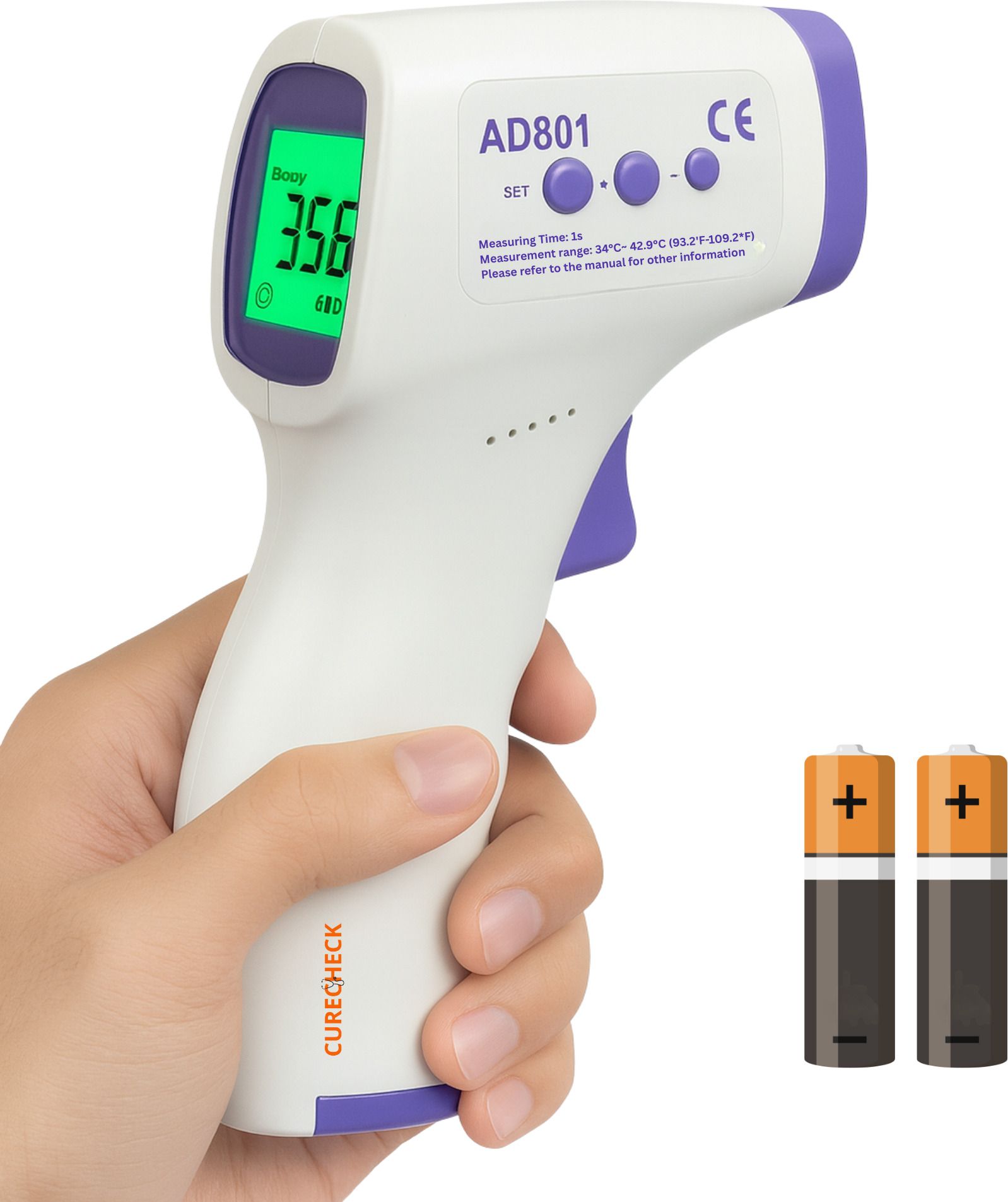 curecheck AD801003 AD801 Digital Infrared Thermometer For Fever Thermometer-image-38