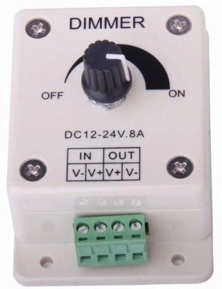 12V-24V 8A LED Light Dimmer Brightness Adjustable Control Controller,Power Saver 8 A Step Dimmer