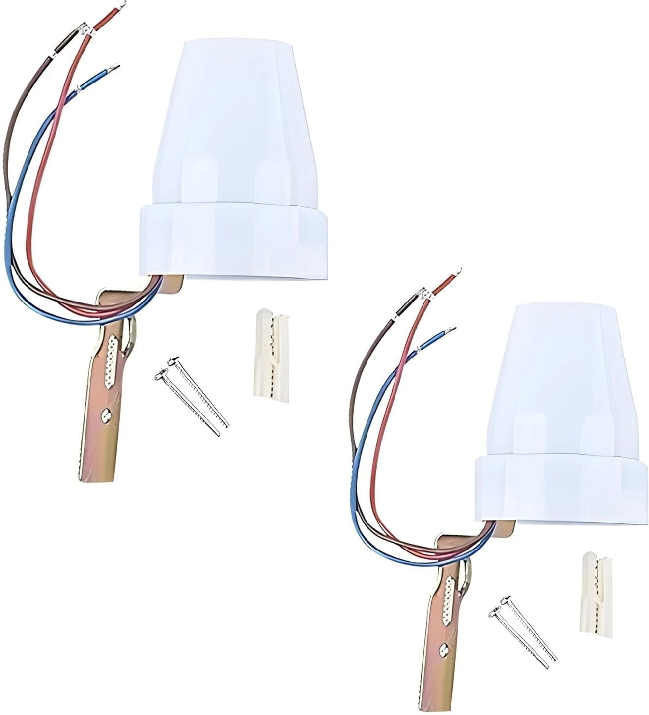 2pc 1000 Watt/10 Amp Waterproof LDR Photocell Sensor Auto Day Night On Off Light 10 A Step Dimmer