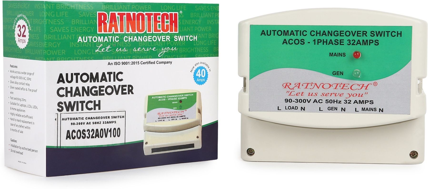 Ratnotech Automatic Changeover Switch 32Amps 32 A Step Dimmer