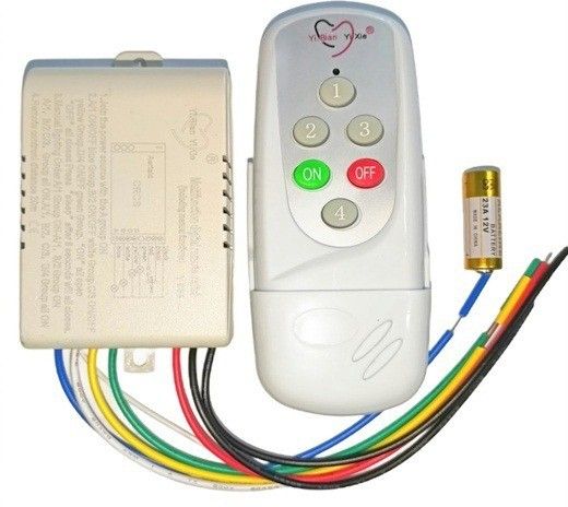 H2O 4 Way 4 Step Wireless RF Radio IR Remote Controller Switch for Light & Fan 10 A Step Dimmer