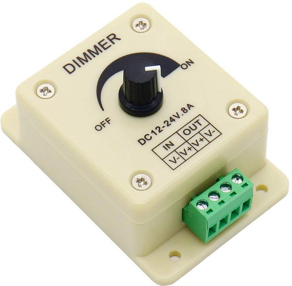 DC 12V 24V 8A Adjustable Dimmer Switch Control LED Driver Power Supply Controler 3 A Step Dimmer