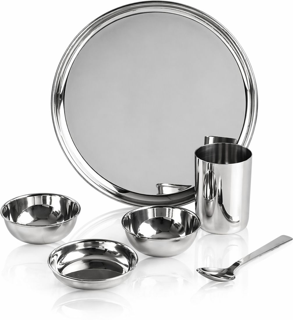 shilpika creations Stainless Steel Royal Feast Classic Thali Set Dinner Set-picture-11